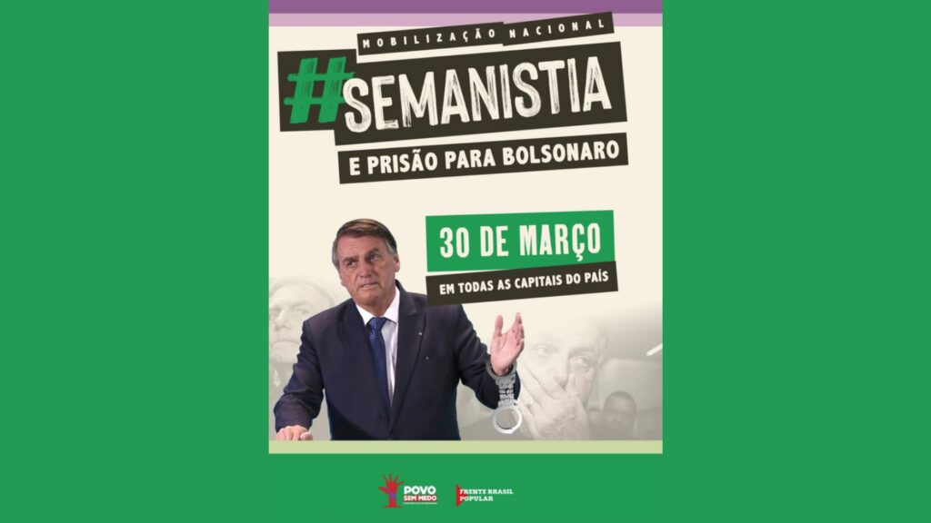 Movimentos organizam ato no dia 30 por prisão de Bolsonaro e demais golpistas