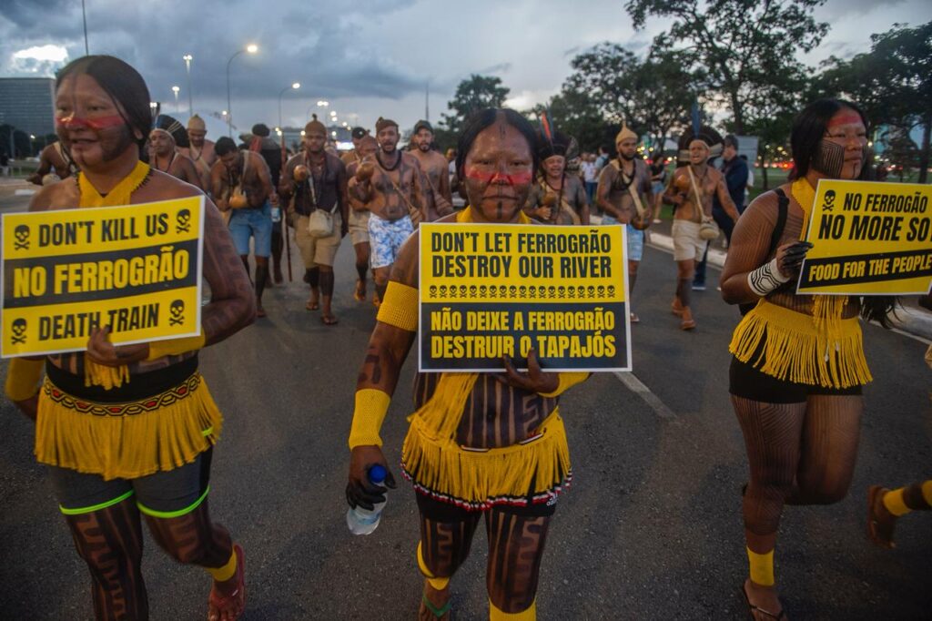 ATL 2025: Indígenas da Amazônia pedem fim da Ferrogrão em Brasília