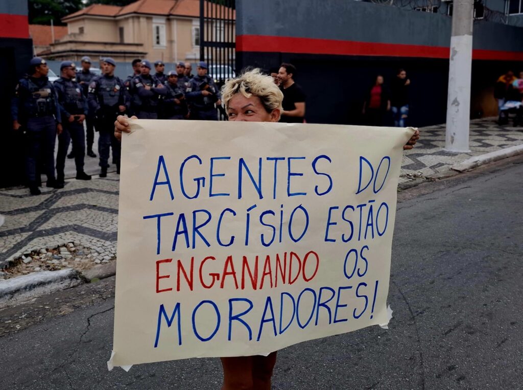 Favela do Moinho, a última do centro de SP, protesta contra plano de remoção do governo Tarcísio