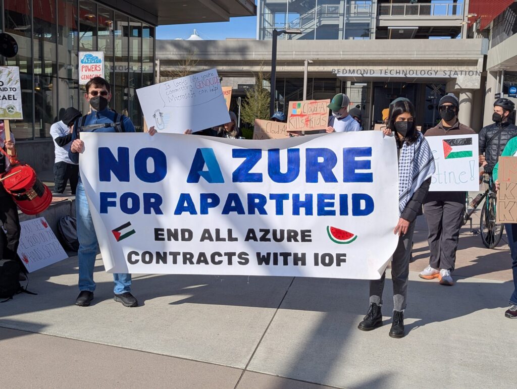 ‘Microsoft alimenta o genocídio’ em Gaza, protestam funcionários pró-Palestina ‘Microsoft alimenta o genocídio’ em Gaza, protestam funcionários pró-Palestina