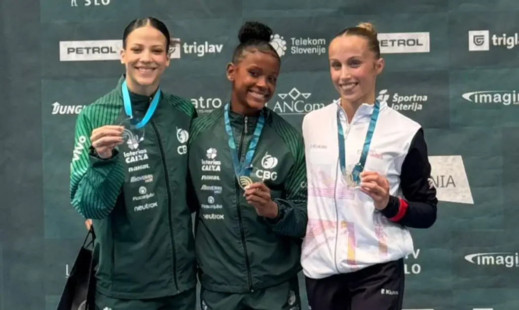 Ginástica brasileira ganha cinco medalhas em Copa do Mundo na Eslovênia