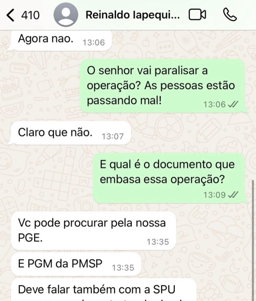 Deputada pede pausa em violência policial na favela do Moinho e presidente do CDHU responde: ‘Claro que não’