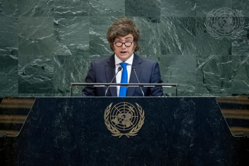 Na ONU, Milei afaga Trump e diz que tarifaço é ‘reestruturação do comércio internacional’ Na ONU, Milei afaga Trump e diz que tarifaço é ‘reestruturação do comércio internacional’