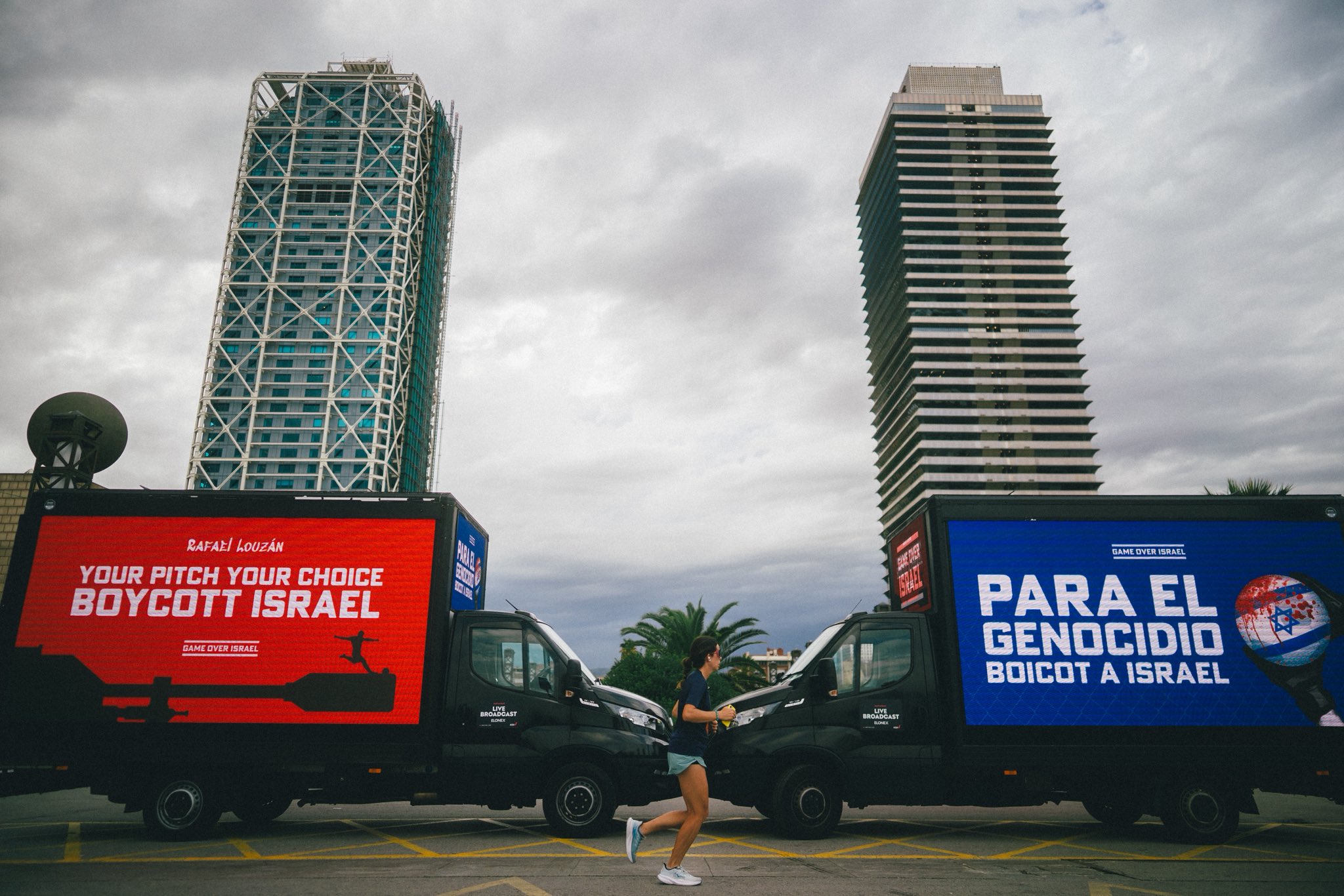 Game Over Israel lança campanha global com outdoors e apela à exclusão do futebol israelense