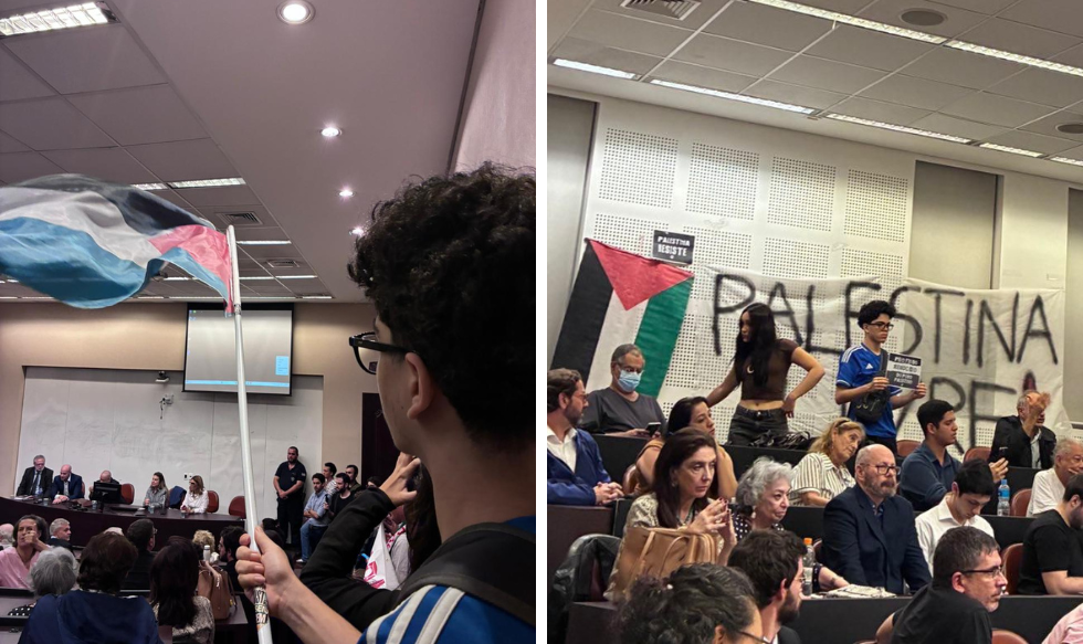 Alunos da USP denunciam uso de ‘liberdade acadêmica’ para legitimar palestras pró-Israel Alunos da USP denunciam uso de ‘liberdade acadêmica’ para legitimar palestras pró-Israel