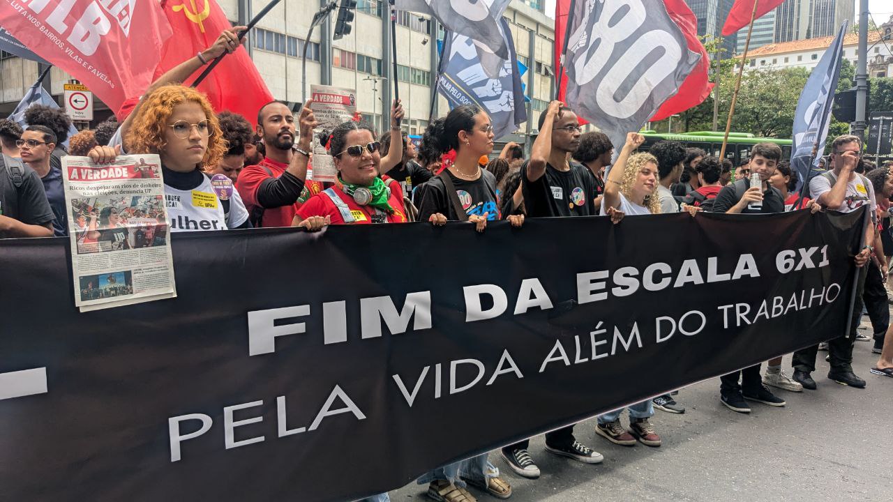 Manifestação contra a escala 6x1 no Rio de Janeiro. | Foto: JAV/RJ