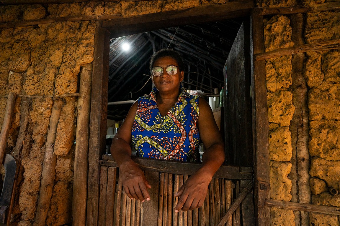 Eliene Crisóstomo, president of the Association of Quilombola Remnants: “We were already here and we were not consulted” (Photo: Fernando Martinho/Repórter Brasil)