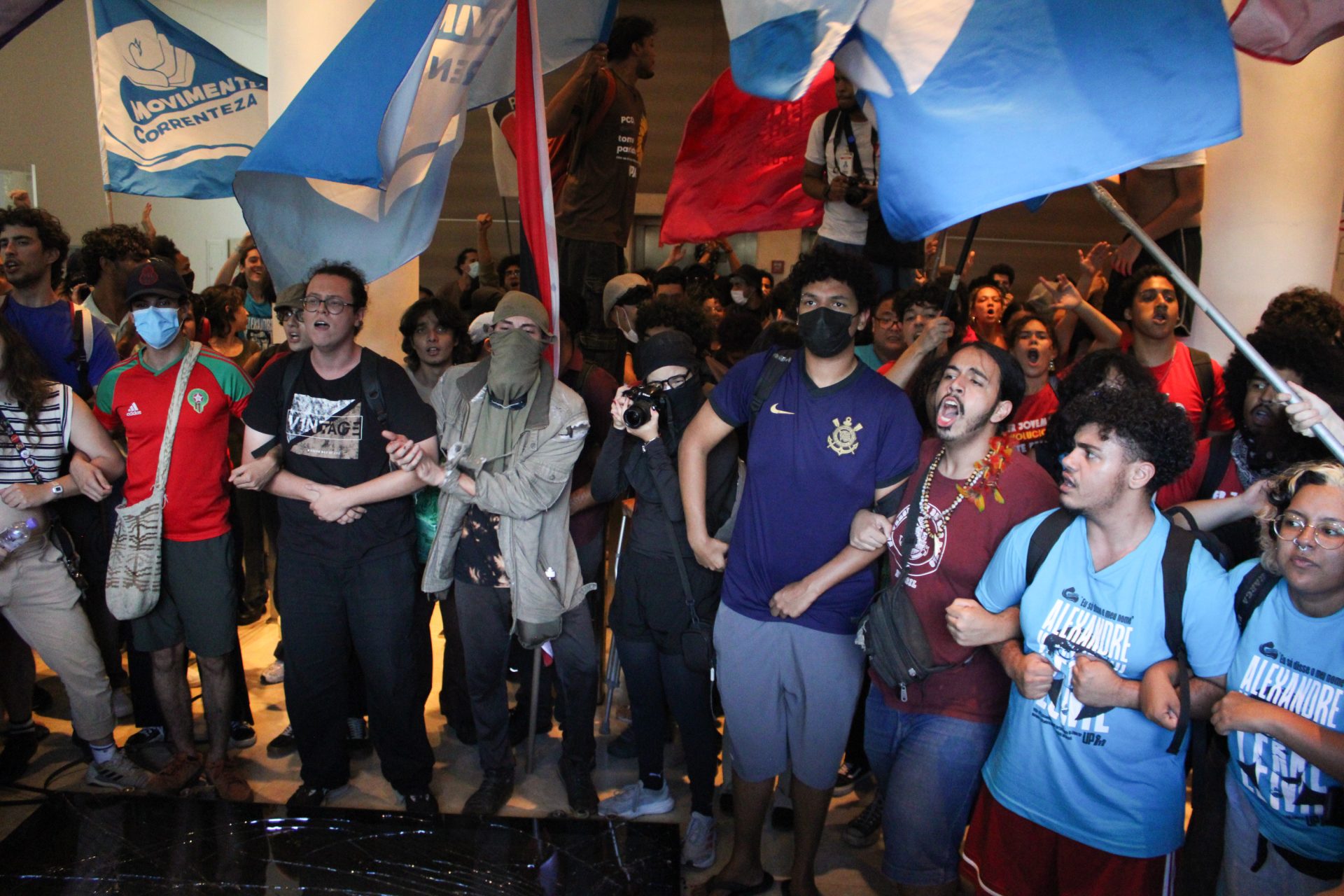 Estudantes em greve ocupam reitoria da USP (foto: Wildally Souza, Jornal A Verdade)