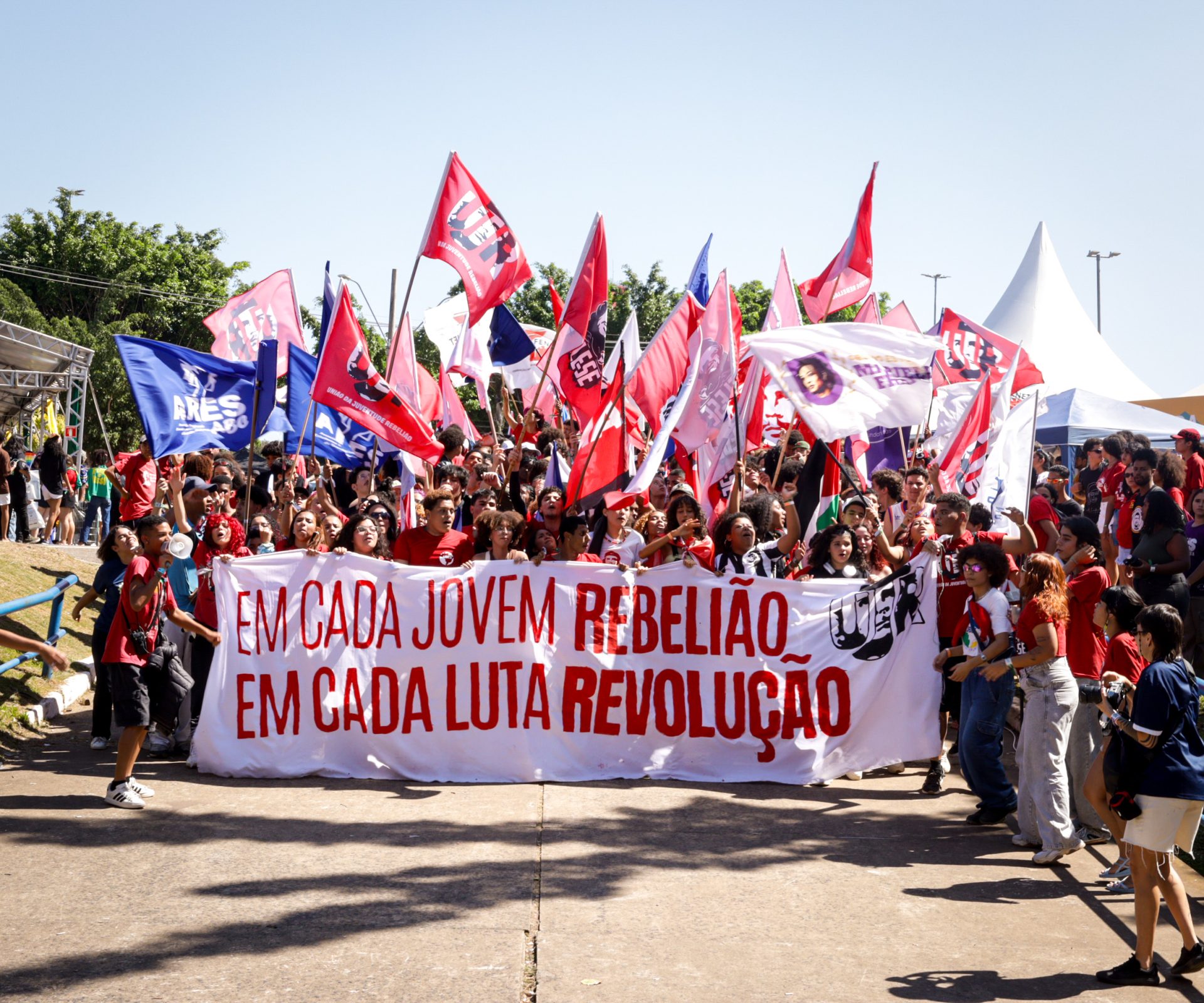CONGRESSO DA UBES. PRA UBES SER DE AÇÃO. UJR e Rebele-se levaram a bancada mais combativa do Congresso. Foto: Lucas Barbosa
