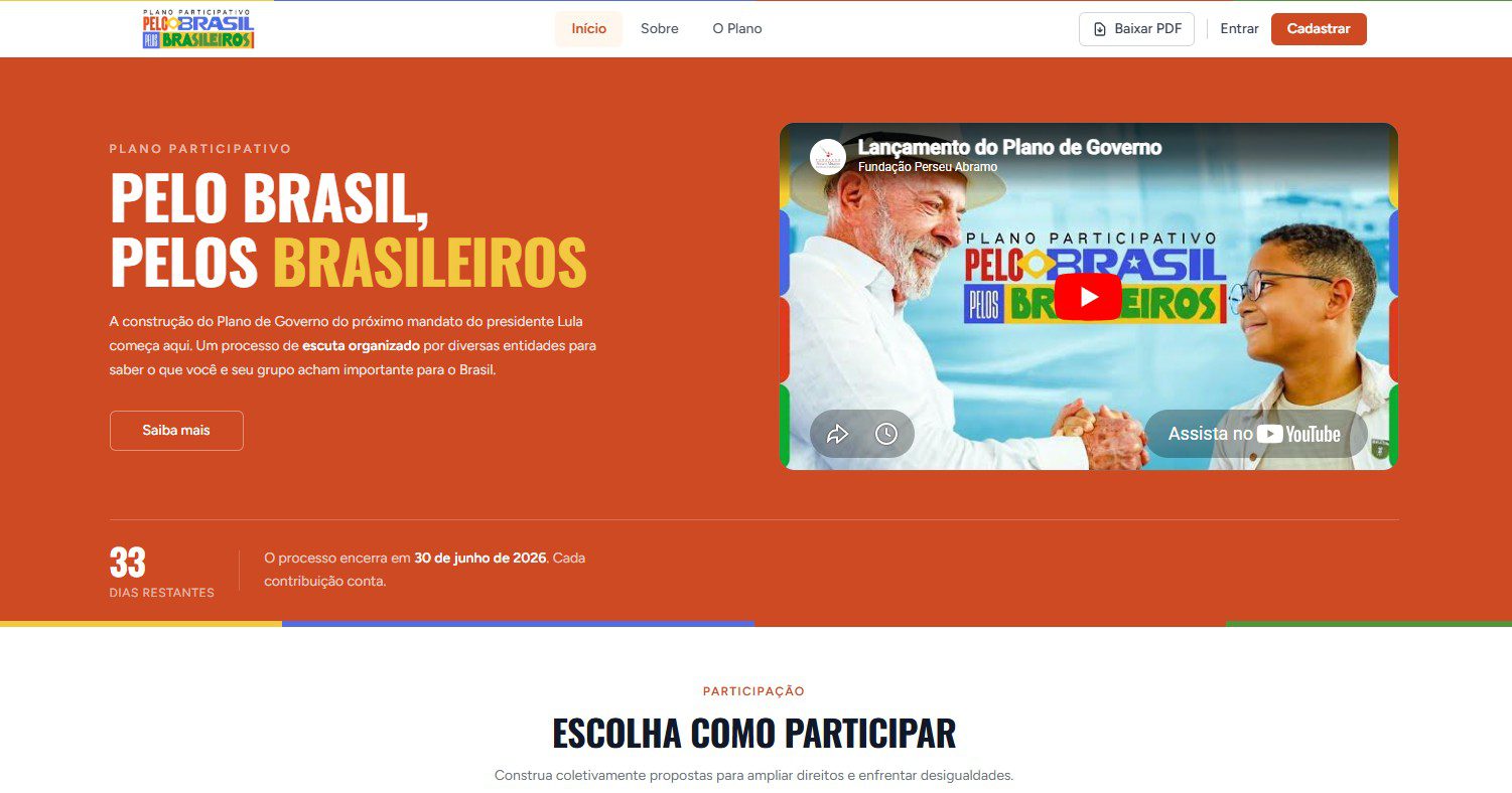 Plataforma vai coletar sugestões da sociedade para construção do programa de governo do PT 2 plataforma-vai-coletar-sugestoes-da-sociedade-para-construcao-do-programa-de-governo-do-pt-tvt-news
