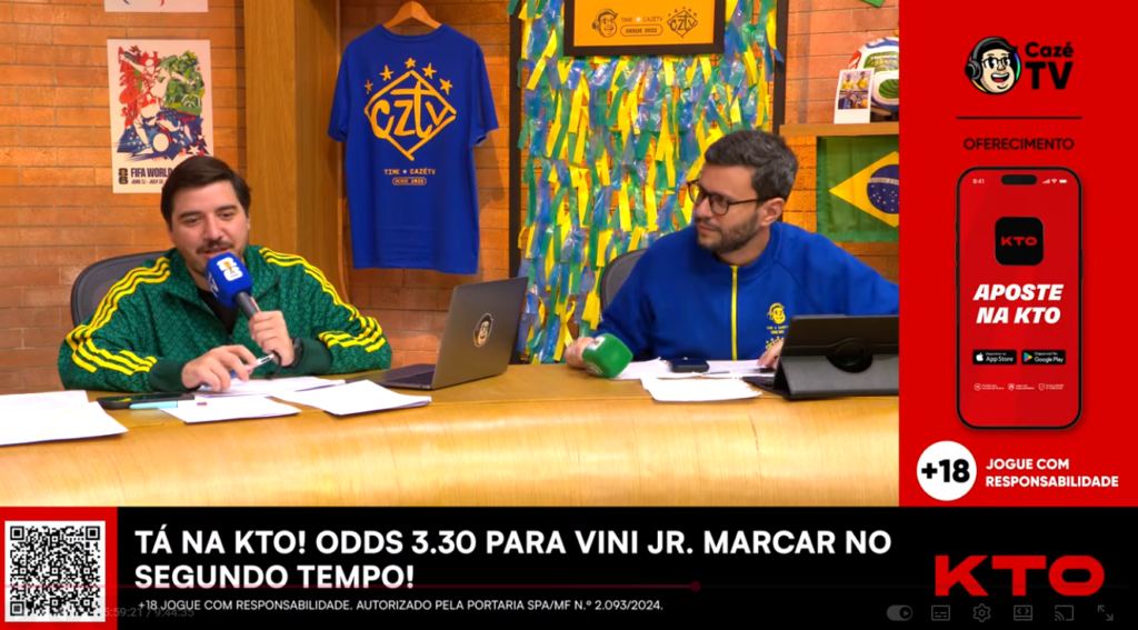 Ministério da Justiça abre investigação sobre publicidade de bets na CazéTV durante a Copa do Mundo Ministério da Justiça abre investigação sobre publicidade de bets na CazéTV durante a Copa do Mundo
