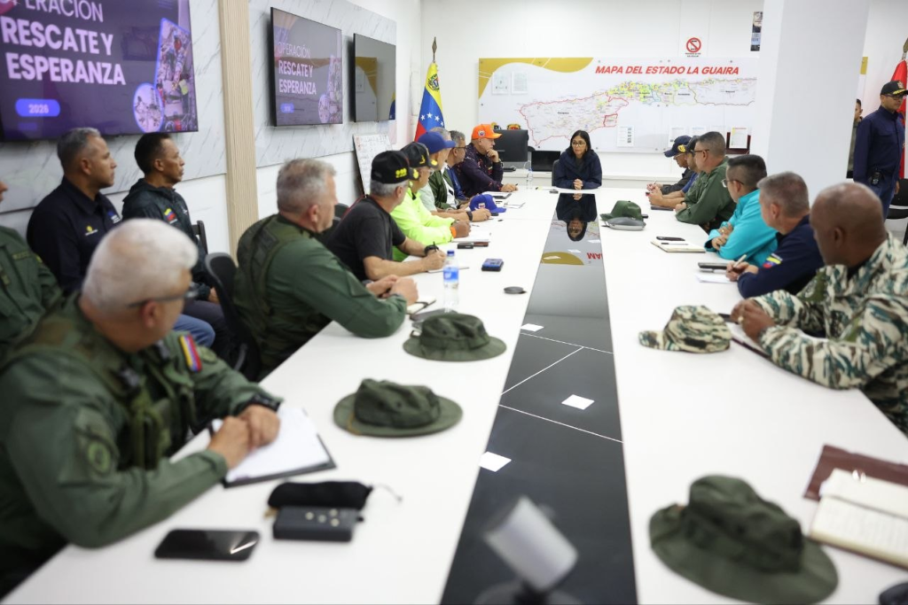 Delcy Rodríguez reitera continuidade das operações de resgate na Venezuela após terremotos