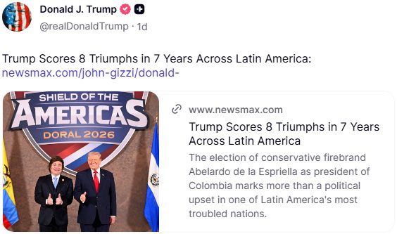 Trump compartilha texto sobre eleições do Brasil e impacto na direita da América Latina 2