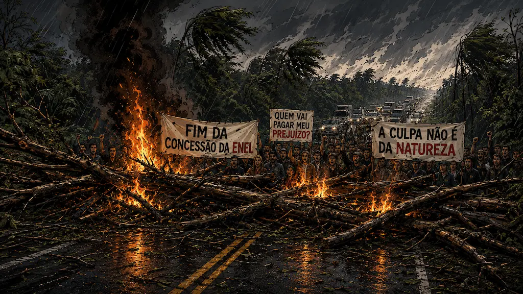 Conforme as horas passavam, de forma inversamente proporcional, a paciência dos paratienses acabava. <br> (Imagem meramente ilustrativa gerada por IA)