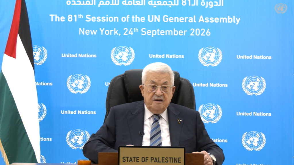 Líder da Autoridade Palestina denuncia violência israelense na ONU Líder da Autoridade Palestina denuncia violência israelense na ONU
