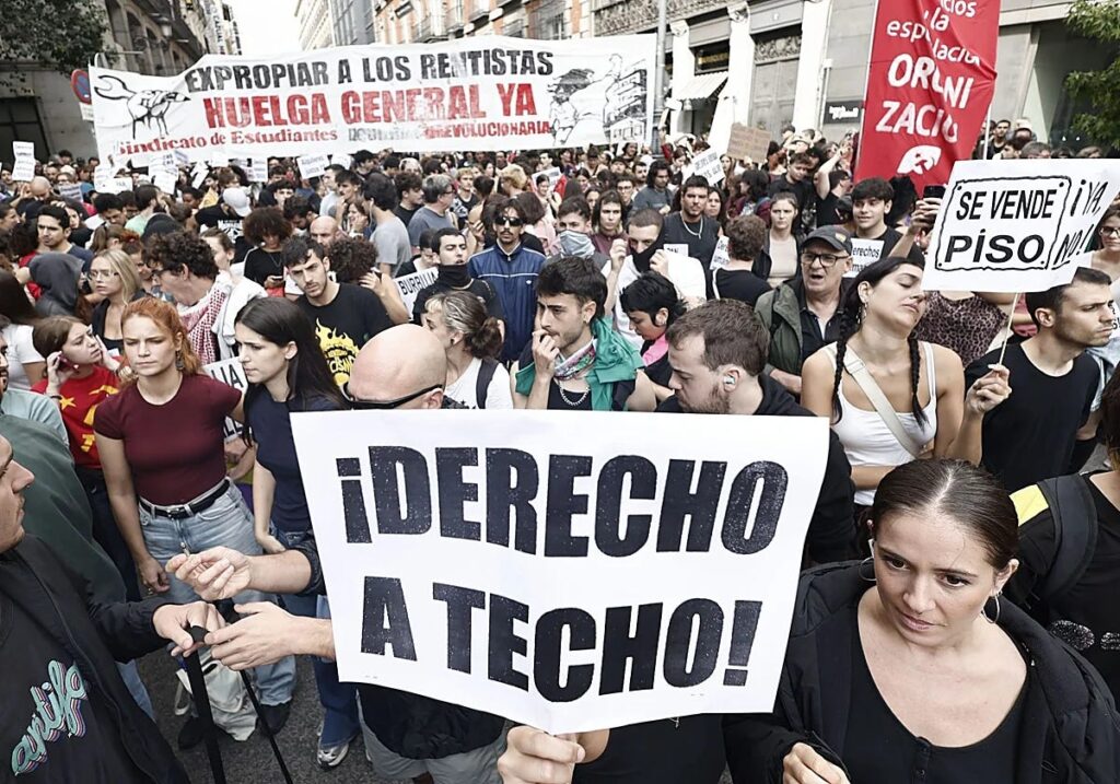 A luta dos inquilinos incendeia a Espanha