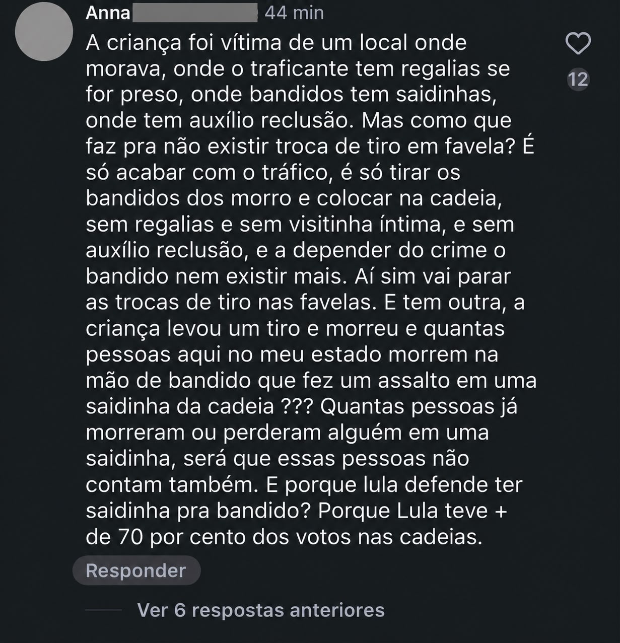 Comentário de usuária no Threads. <br> (Foto: Reprodução / Threads)