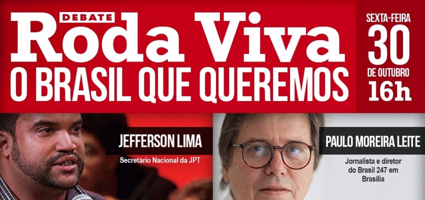 Ao vivo JPT e Emir Sader debatem o ‘Brasil que queremos’